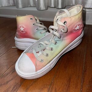Gently Worn Kids Platform Converse Size 3
